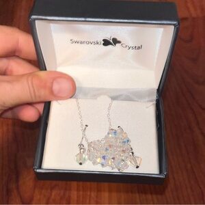Swarovski crystal necklace and earrings